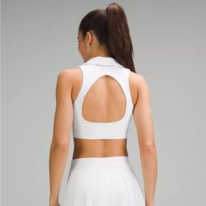 lululemon tennis longline bra size 4 WHITE